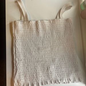 Vintage Havana white ruffled tank top! Size L. Only worn 2 times!!